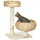 PawHut 72cm Cat Activity Centre w/ Two Bed, Toy Ball, Sisal Scratching Post