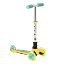 HOMCOM Kids Scooter Foldable Kick Scooter LED Flashing Wheels 3-8 Years Yellow