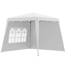 Outsunny 2.4 x 2.4m UV50+ Pop Up Gazebo Canopy Tent with Carry Bag, White