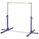 HOMCOM Adjustable Kids Gymnastics Bar Horizontal Training Steel Frame Purple