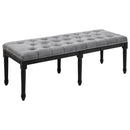 HOMCOM Fabric Bed End Bench Velvet Upholstered Tufted Accent Lounge Sofa
