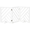 PawHut Wooden Pet Gate Foldable Freestanding Pet Gate w/ Three Panels - White