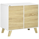 HOMCOM Modern Storage Cabinet with Push to Open Doors and Adjustable Shelf