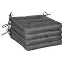 Outsunny 42 x 42cm Replacement Garden Seat Cushion Pad with Ties, Grey