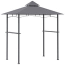 Outsunny Outdoor Double-tier BBQ Gazebo Shelter Grill Canopy Barbecue Tent Patio