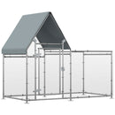 PawHut Walk In Chicken Run Large Outdoor Chicken Cage Coop w/ Cover 2 x 1 x 1.7m