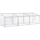 Outsunny  Aluminium Greenhouse Plants Raised Bed Vented Cold Frame Transparent