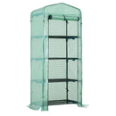 Outsunny Mini Greenhouse 4-Tier Portable Plant House Shed PE Cover, Green