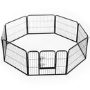 Pawhut Pet Cage Guinea Dog Pig Puppy Playpen Play House Steel Hutch Metel Black