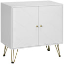 HOMCOM Freestanding Storage Cabinet with Adjustable Shelves for Living Room