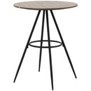 HOMCOM Round Bar Table, Kitchen Cafe Table with Fixed Tabletop and Steel Legs