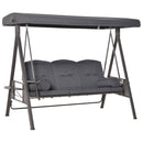 Outsunny Garden Swing Seat 3 Seater - Grey