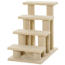 PawHut Dog Steps for Bed 4 Step Pet Stairs for Sofa Dog Cat Climb Ladder Brown