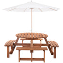 Outsunny Garden Picnic Bench 8 Seater