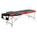 HOMCOM Portable PVC Massage Table Beauty Therapy Couch Bed Spa Aluminum Red