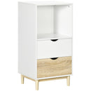 HOMCOM Modern Storage Cabinet with Drawers and Open Shelf, Bookshelf