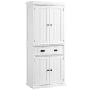 HOMCOM Freestanding Kitchen Storage Cabinet Drawers Cupboards Shelves White