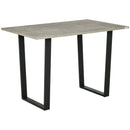 HOMCOM Rectangular Dining Table with Adjustable Steel Base for 4 People Grey