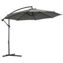 Outsunny 3m Garden Banana Parasol Cantilever Umbrella w/Crank& Base, Grey