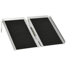 HOMCOM Duo Wheelchair Ramp Pushchair Mobility Assistance w/Carry Handle 72x61cm