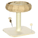 PawHut 51cm Cat Activity Centre w/ Top Bed, Toy Ball, Sisal Scratching Post