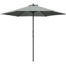 Outsunny 2.8m Patio Umbrella Parasol Outdoor Table Umbrella 6 Ribs Dark Grey