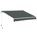 Outsunny  Retractable Sun Shade  3.5 x 2.5m - Grey