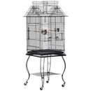 PawHut Large Metal Bird Cage Aviary Parrot Budgie Canary Pet With Stand&Wheels