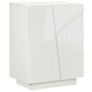 HOMCOM High Gloss Storage Cabinet for Bedroom Living Room Dining Room White