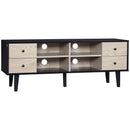 HOMCOM TV Unit Cabinet for TVs up to 60 Inches with Drawers Shelves, Grey