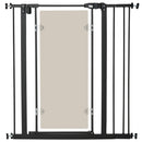 PawHut 76-92cm Adjustable Pressure Fit Pet Safety Gate Dog Barrier, Black