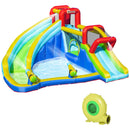 Outsunny 5 in 1 Kids Bouncy Castle with Slide Pool Inflatable House W/ Inflator