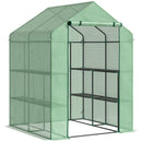 Outsunny Walk in Garden Greenhouse Outdoor Grow House w/ Shelves, 143x138x190cm