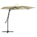 Outsunny 3m Cantilever Parasol with Easy Lever Crank Handle 6 Metal Ribs White