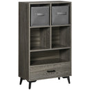 HOMCOM Freestanding Storage Cabinet, Display Shelf with Storage Drawers