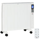 HOMCOM Convector Radiator Panel Space Heater Freestanding / Wall-mounted White