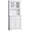 HOMCOM Kitchen Cupboard Storage Cabinet with Drawer, Doors and Shelves, White