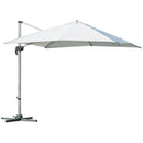 Outsunny 3 x 3(m) Roma Parasol Square Cantilever Umbrella w/ Crank & Tilt White