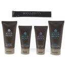 Molton Brown 4 Piece Gift Set: Coastal Cypress & Sea Fennel Shower Gel 30ml - White Sandalwood Body Lotion 50ml - White Sandalwood Body Wash 30ml - Co