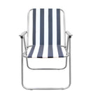 Milestone Folding Deck Chair - Blue & White Stripes