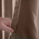 Denver Lined Eyelet Curtains - Mink