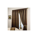 Waffle Fully Lined Pencil Pleat Curtains - Brown