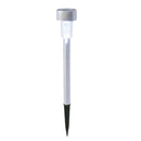 Silver & Stone Solar Bollard Light White 35cm