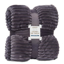 Lewis's Super Soft Chunky Ribbed Throw - Grey