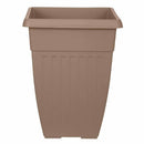 Tall Square Athens Planter 42cm- Taupe