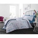 Pretty Botanical Duvet Cover Bedding Set - Blue
