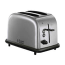 Russell Hobbs Futura 2 Slice Stainless Steel Metal Toaster - Silver