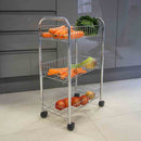 Lewis's Kitchen Storage Trolley Stainless Steel