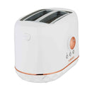 Tower Rose Gold Edition 2 Slice Plastic Toaster - White/Rose Gold