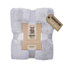Teddy Fleece Super Soft Throw - Silver